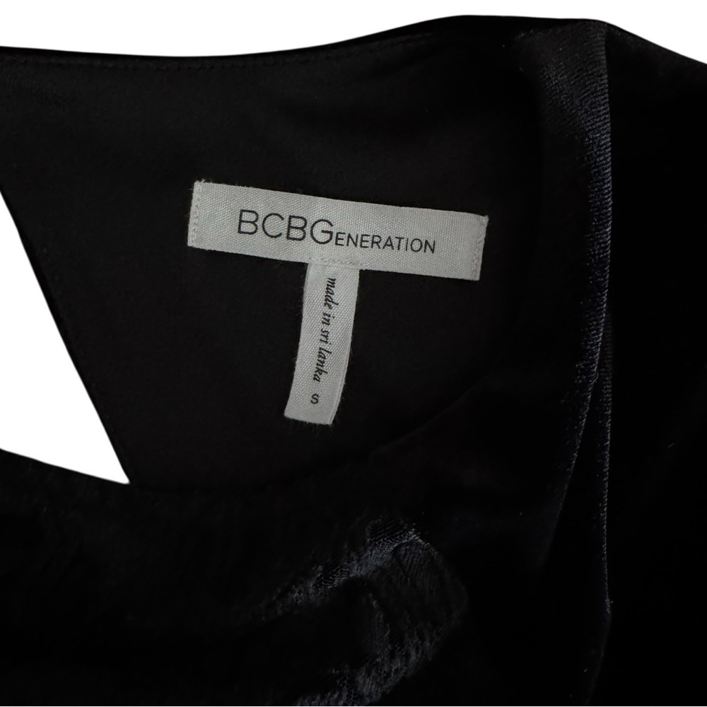 BCBGeneration Black Velvet Mini Dress Long Sleeves Small - Picture 3 of 8